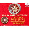1 Stk Felge Fiat Minilite 7x13 ET-7 4x98 silver/diamond cut 124 Berlina, Coupe, Spider, 125, 131