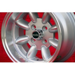 1 pc. wheel Fiat Minilite 7x13 ET-7 4x98 silver/diamond cut 124 Berlina, Coupe, Spider, 125, 131