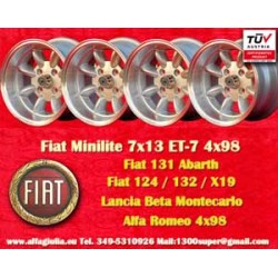 4 pz. cerchi Fiat Minilite...