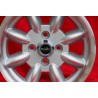 4 pz. cerchi Fiat Minilite 6x13 ET13 7x13 ET5 4x98 silver/diamond cut 124 Berlina, Coupe, Spider, 125, 127, 131, 132, X1