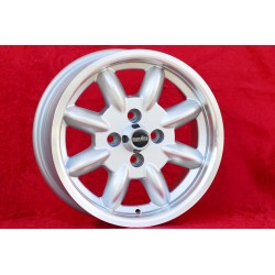 1 pc. wheel Fiat Minilite 6x14 ET23 4x98 silver/diamond cut 124 Berlina, Coupe, Spider, 125, 127, 128, 131, X1 9