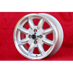 1 pc. wheel Fiat Minilite 6x14 ET23 4x98 silver/diamond cut 124 Berlina, Coupe, Spider, 125, 127, 128, 131, X1 9