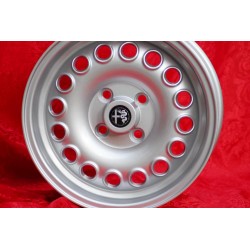 4 pcs. jantes Alfa Romeo Campagnolo 7x15 ET29 4x108 silver 105 Coupe, Spider, GTA, GTC, Montreal