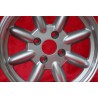 1 pc. wheel Fiat Minilite 7x15 ET0 4x98 silver/diamond cut 124 Coupe, Spider, 125, 131, 132