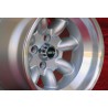 1 pc. wheel Fiat Minilite 9x13 ET-12 4x98 silver/diamond cut 124 Spider, Coupe, X1 9