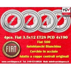 4 pcs. jantes Fiat  3.5x12...