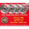 4 pcs wheels Fiat WCHE 7x15 ET25 4x98 silver/diamond cut Fiat 124 Coupe Spider 125 131 132 Lancia Beta Beta Monte Carlo