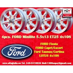 4 pcs. wheels Ford Minilite...