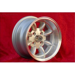 4 pcs. wheels Ford Minilite 7x13 ET-7 4x108 silver/diamond cut Escort Mk1-2, Capri, Cortina
