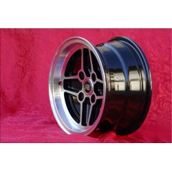 4 pcs. wheels Ford RS 7x13 ET5 4x108 black/diamond cut Escort Mk1-2, Capri, Cortina