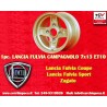 1 Stk Felge Lancia Campagnolo 7x13 ET10 4x130 gold Fulvia, Zagato, Coupe