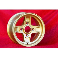 1 pz. cerchio Lancia Campagnolo 7x13 ET10 4x130 gold Fulvia, Zagato, Coupe