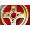 4 pz. cerchi Lancia Campagnolo 7x13 ET10 4x130 gold Fulvia, Zagato, Coupe