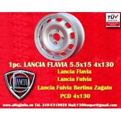 1 Stk Felge Lancia Tecnomagnesio 5.5x15 ET23 4x130 silver Flavia