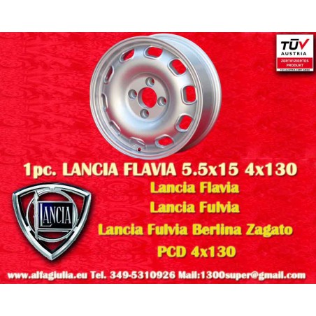 1 pc. wheel Lancia Tecnomagnesio 5.5x15 ET23 4x130 silver Flavia