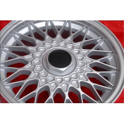 4 pz. cerchi Mazda BBS 7x15 ET24 4x100 silver 3 E21, E30