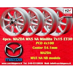 4 pz. cerchi Mazda Minilite...