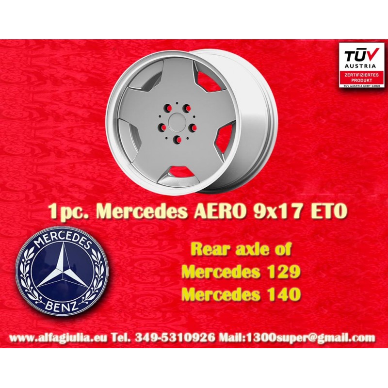 1 pc. wheel Mercedes Aero 9x17 ET0 5x112 Aero 107 108 109 116 123 126