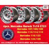 4 pz. cerchi Mercedes Barock 7x16 ET23 5x112 silver/polished 107 108 109 113 114 115 116 123 124 126