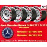 4 pz. cerchi Mercedes Barock 8x16 ET11 5x112 silver/polished 107 108 109 116 123 126