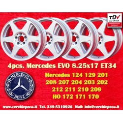 4 pcs. wheels Mercedes Evolution 8.25x17 ET34 5x112 silver 124 129 201 202 203 204 207 208 209 210 211 212 170 171 172 H