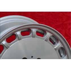 4 pcs. wheels Mercedes Gullideckel 7x15 ET25 5x112 silver 107 116 123 124 126 201 202 210 HO
