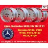 1 pc. wheel Mercedes Gullideckel 8x16 ET11 5x112 silver/diamond cut 107 108 109 116 123 126