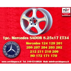 1 pc. wheel Mercedes Sador 8.25x17 ET34 5x112 silver/diamond cut 124 129 201 202 203 204 207 208 209 210 211 212 170 171