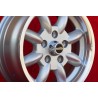 1 pc. wheel Mercedes Minilite 6x14 ET30 5x112 silver/diamond cut Consul, Granada, P5, P6, P7, Mercedes 108 109 113 114 1