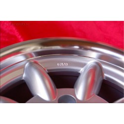4 pcs. wheels MG Minilite 6x14 ET22 4x114.3 silver/diamond cut MBG, TR2-TR6, Saab 99,Toyota Corolla,Starlet,Carina