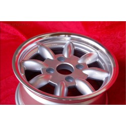 4 pcs. wheels MG Minilite 6x14 ET22 4x114.3 silver/diamond cut MBG, TR2-TR6, Saab 99,Toyota Corolla,Starlet,Carina