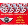 4 pcs. wheels Mini Minilite 5x10 ET12 4x101.6 silver/diamond cut Mini Mk1-3 850 1000