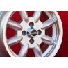 1 pc. wheel Nissan Minilite 6x14 ET22 4x114.3 silver/diamond cut MBG, TR2-TR6, Saab 99,Toyota Corolla,Starlet,Carina