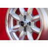 1 pz. cerchio Nissan Minilite 6x14 ET22 4x114.3 silver/diamond cut MBG, TR2-TR6, Saab 99,Toyota Corolla,Starlet,Carina