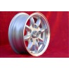 4 pcs. wheels NSU Minilite 5.5x13 ET25 7x13 ET-7 5x130 silver/diamond cut S 600 800   TT TTS, 110, 1200C, Wankelspider