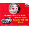 1 pc. jante Porsche  4.5x15 ET42 5x130 silver 356 C SC, 911 -1969, 912