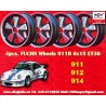 4 pcs. wheels Porsche  Fuchs 6x15 ET36 5x130 RSR style 356 C SC, 911 -1989, 914 6