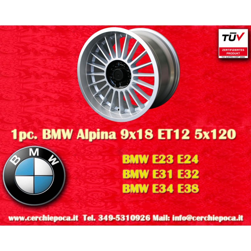1 pc. wheel BMW Alpina 9x18 ET12 5x120 silver 5 E34, 6 E24, 7 E23, E32, 8 E31
