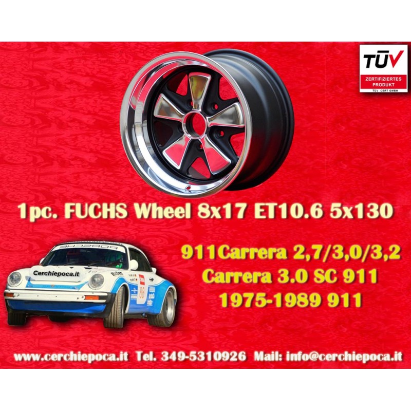1 pz. cerchio Porsche  Fuchs 8x17 ET10.6 5x130 RSR style 911 SC, Carrera -1989, turbo -1987 arriere