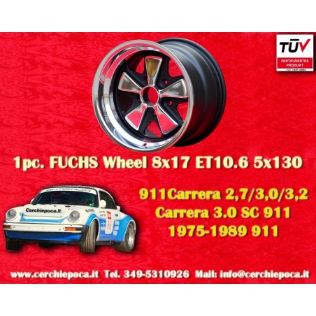 1 pz. cerchio Porsche  Fuchs 8x17 ET10.6 5x130 RSR style 911 SC, Carrera -1989, turbo -1987 arriere