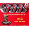 4 pcs. wheels Rover Jensen  6x15 ET33 5x127 anthracite/diamond cut Interceptor, Rover P5 P6