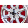 1 pz. cerchio Saab Minilite 6x14 ET22 4x114.3 silver/diamond cut MBG, TR2-TR6, Saab 99,Toyota Corolla,Starlet,Carina
