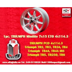 1 pc. jante Triumph Minilite 7x15 ET0 4x114.3 silver/diamond cut 240Z, 260Z, 280Z, 280 ZX