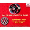 1 pc. jante Volkswagen BRM 5.5x15 ET10 5x205 black/diamond cut Beetle -67, T1, T2a