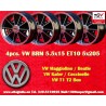4 pcs. jantes Volkswagen BRM 5.5x15 ET10 5x205 black/diamond cut Beetle -67, T1, T2a