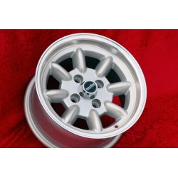 1 pz. cerchio Volkswagen Minilite 7x13 ET5 4x100 silver/diamond cut 1502-2002tii, 3 E21