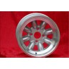 1 pz. cerchio Volkswagen Minilite 8x13 ET-6 4x100 silver/diamond cut 1502-2002 tii, 3 E21