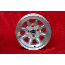 1 pz. cerchio Volkswagen Minilite 9x13 ET-12 4x100 silver/diamond cut 1502-2002 tii, 3 E21
