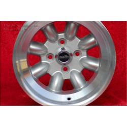 1 pz. cerchio Volkswagen Minilite 9x13 ET-12 4x100 silver/diamond cut 1502-2002 tii, 3 E21